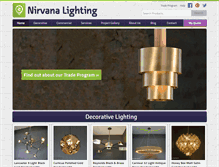 Tablet Screenshot of nirvanalighting.com